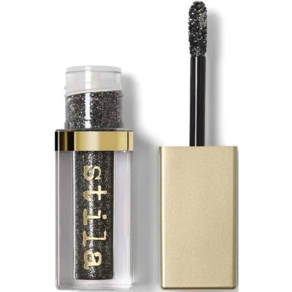 New Stila Glitter & Glow Liquid Eye Shadow Molten Midnight 4.5ml New Box
